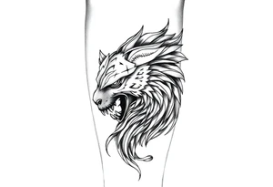 I want a tattoo on my calf that goes around the whole leg tattoo idea