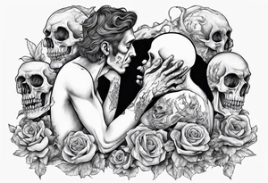 Man mourning the death of his former self. tattoo idea
