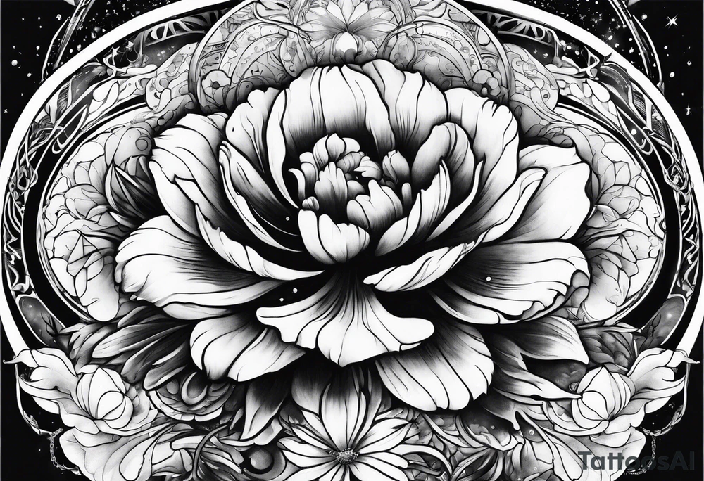 Cosmos filler tattoo idea