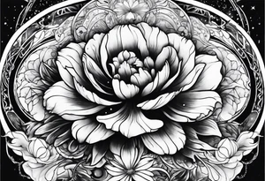 Cosmos filler tattoo idea