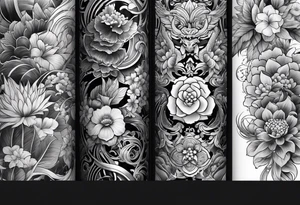 Japanese leg sleeve tattoo idea