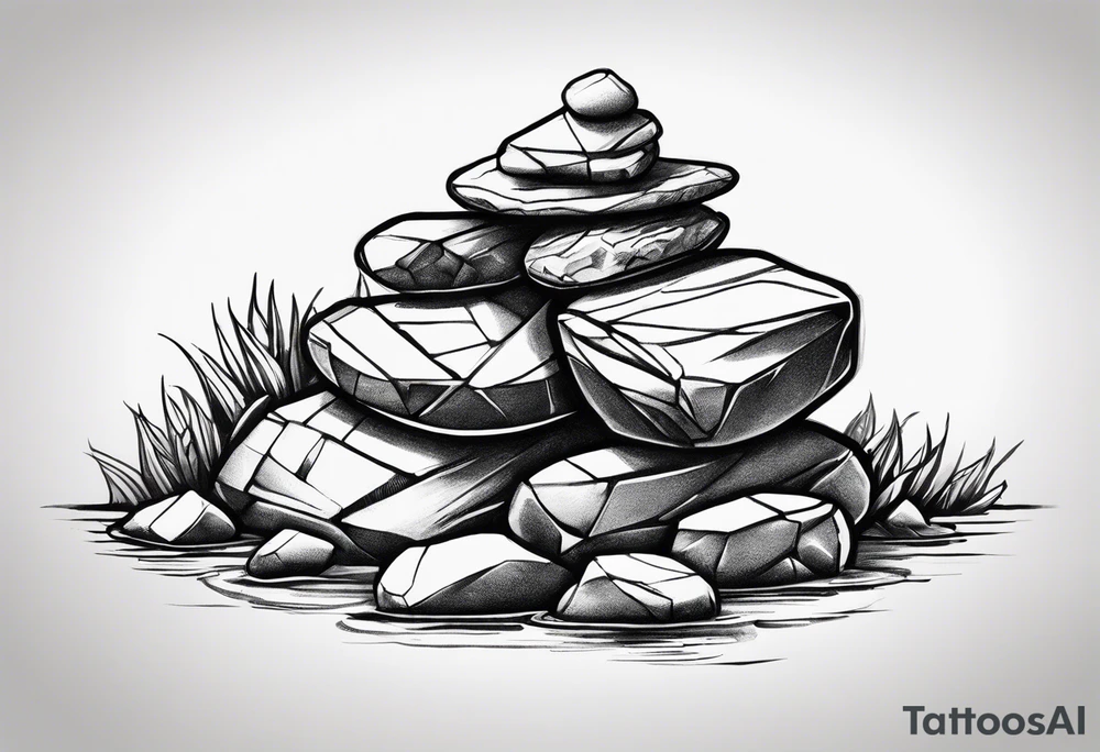 Rocks stacked on top of each other tattoo idea