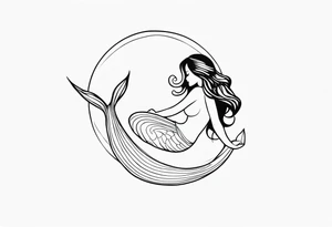 cute mermaid tattoo idea