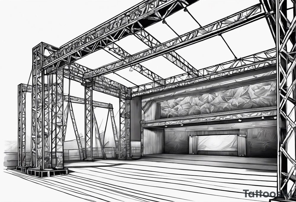Truss, stage, lights, moving head, show tattoo idea