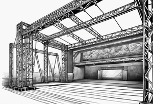 Truss, stage, lights, moving head, show tattoo idea