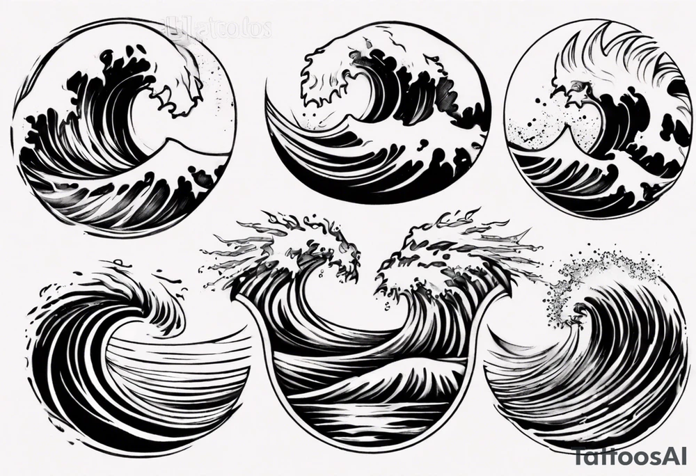 Waves tattoo idea