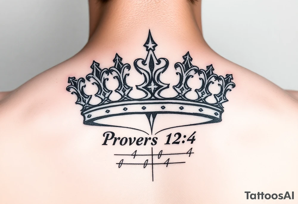 proverbs 12:4 crown tattoo idea