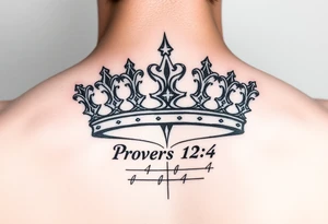 proverbs 12:4 crown tattoo idea