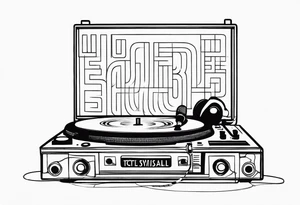 dj text tattoo idea