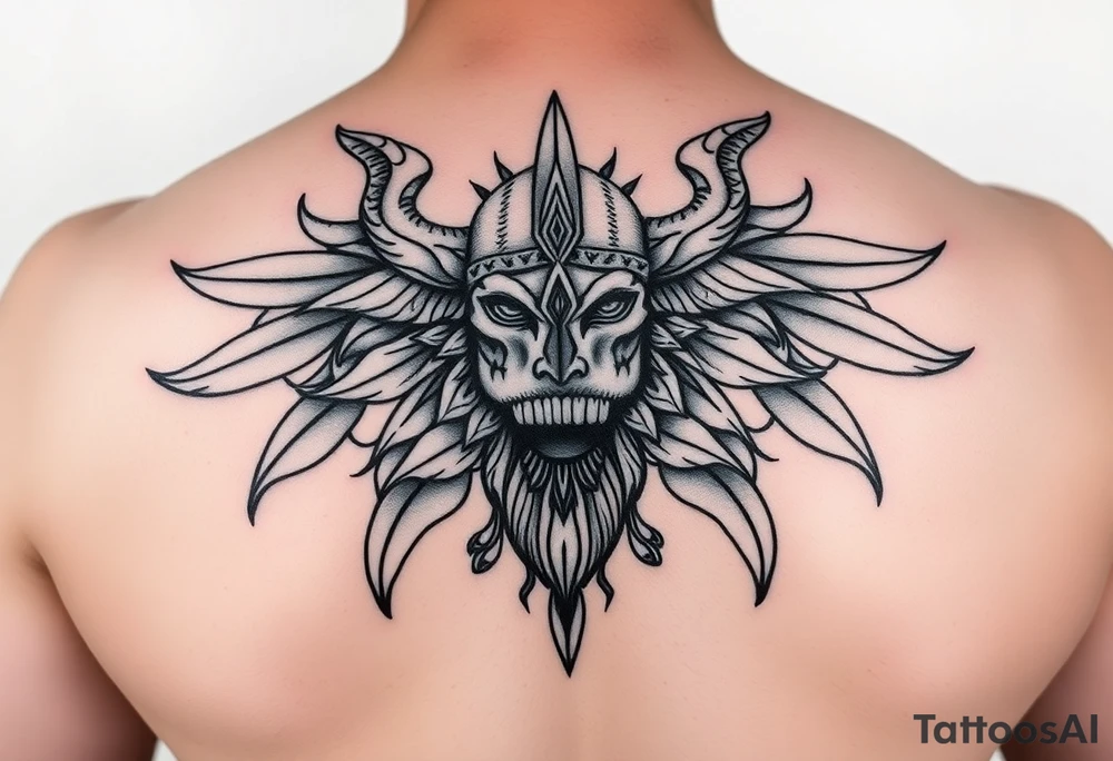 mandala tyylinen tatuointi käsivarteen jossa orlamnetaallisia kuvioita viking tyylillä tattoo idea