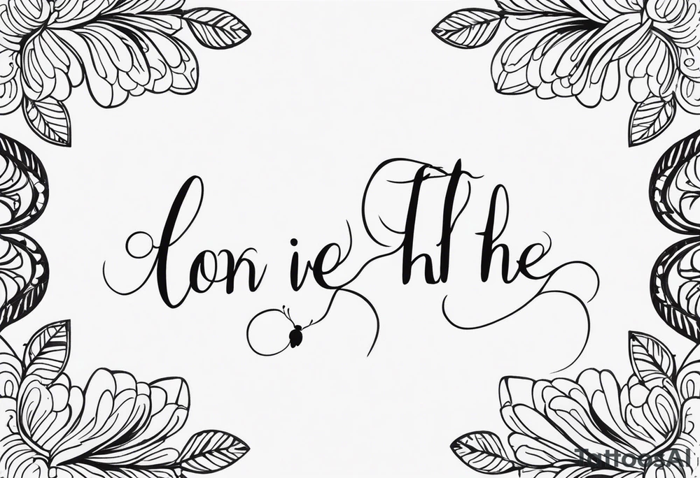 I want the tatoo to say "Along the way" in a flowy way with a small bee at the end for my wrist tattoo idea