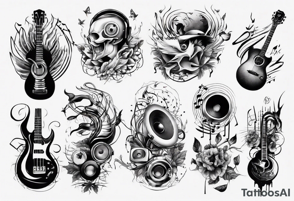 music sound tattoo idea