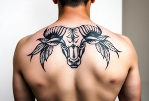 Feminine colorful taurus tattoo tattoo idea