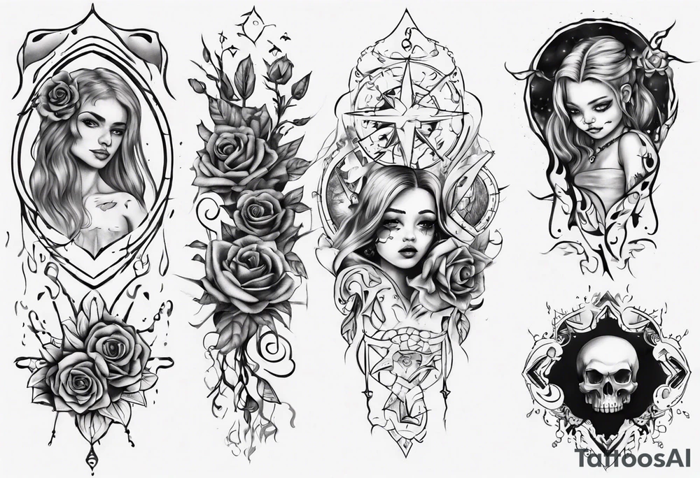 Female forearm tattoo daughter son not Gothic tattoo idea