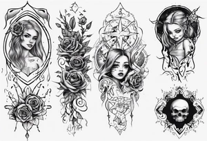 Female forearm tattoo daughter son not Gothic tattoo idea