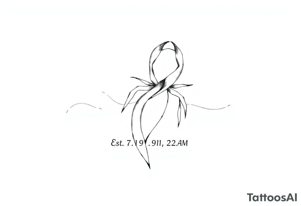 Powerful cancer, Est. 07.19.91  2:22 A.M tattoo idea