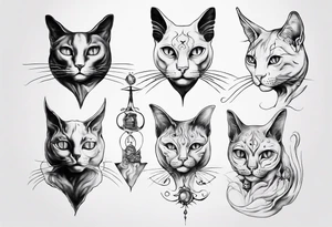 Spiritual sfinx cat tattoo idea
