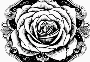 Rose, Virgo, stars, perfectly imperfect tattoo idea