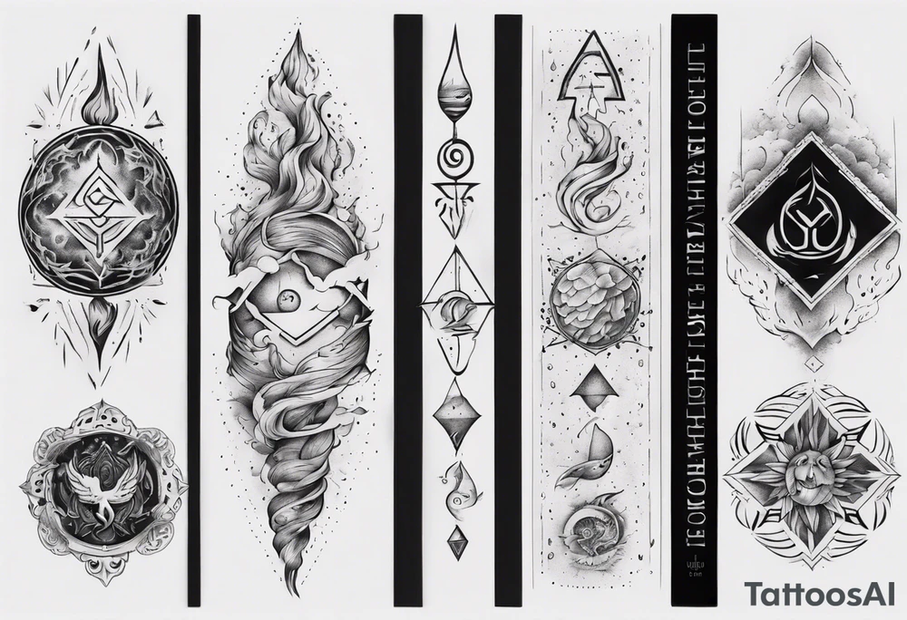 The four elements tattoo idea