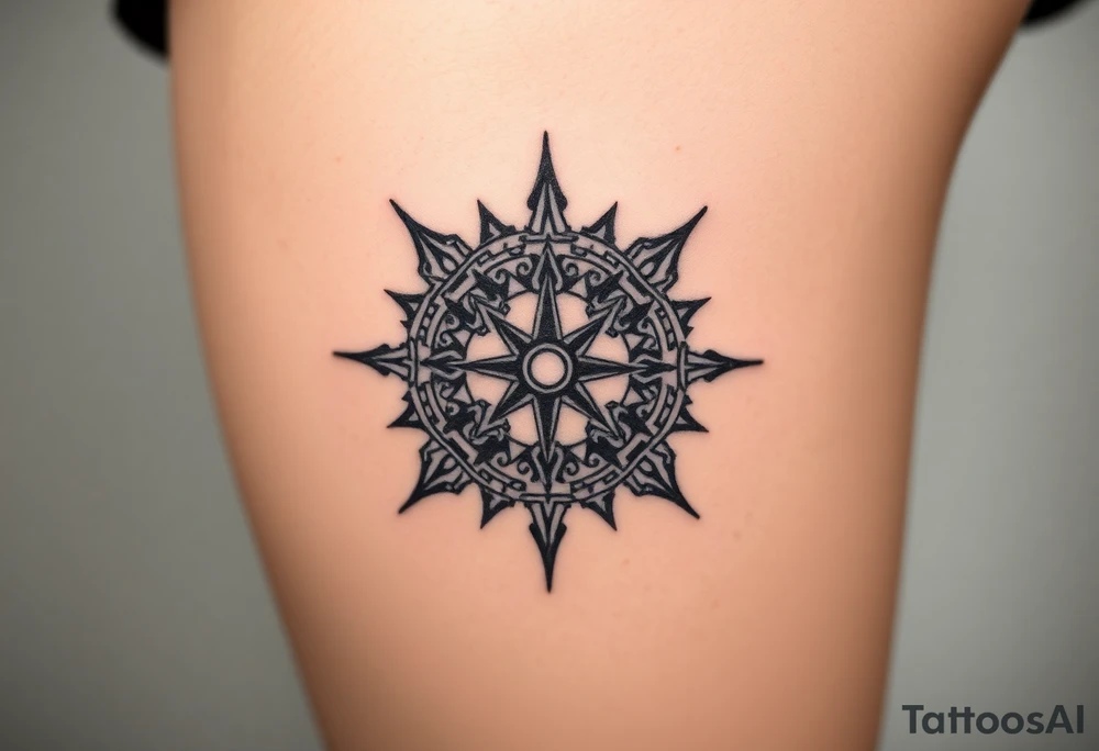 Three dimensional sundial casting shadow with handwriting “Hug somebody ya like” above. tattoo idea