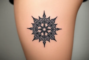 Three dimensional sundial casting shadow with handwriting “Hug somebody ya like” above. tattoo idea