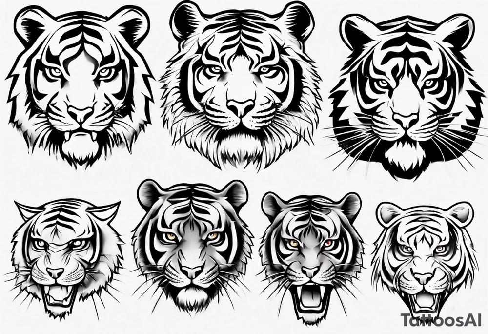 Tiger forearm sleeve tattoo idea