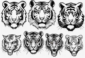 Tiger forearm sleeve tattoo idea