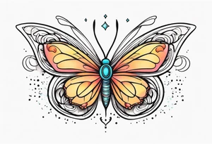 Butterfly and super nova tattoo idea