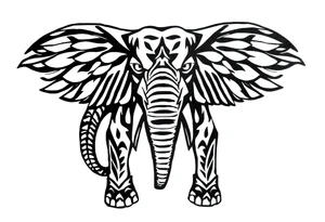 An egyptian strong elephant tattoo idea