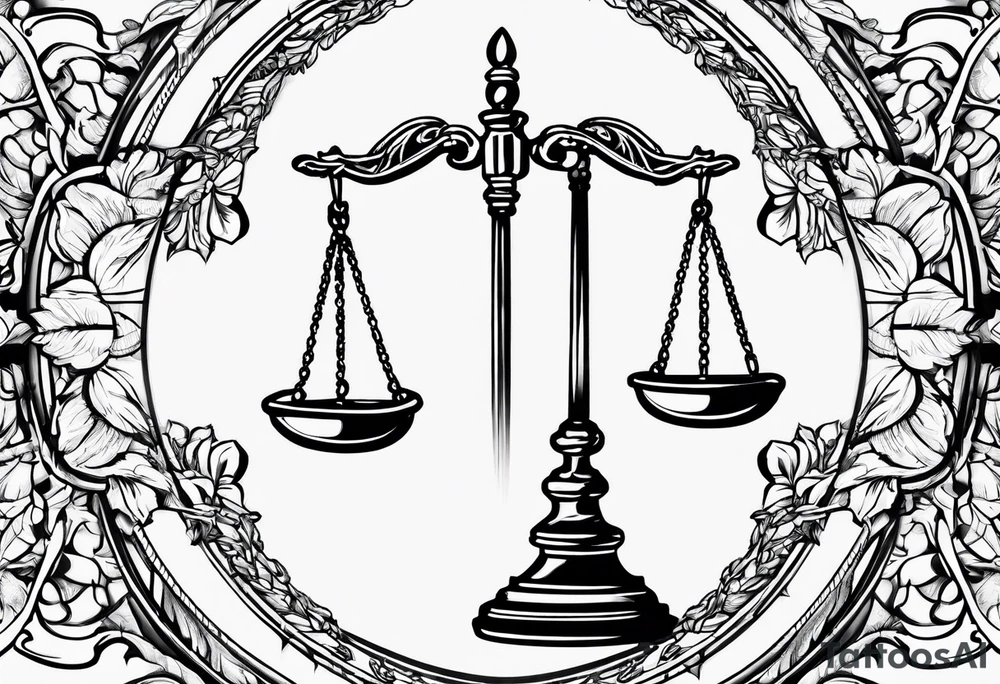 scales of justice tattoo idea