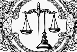 scales of justice tattoo idea