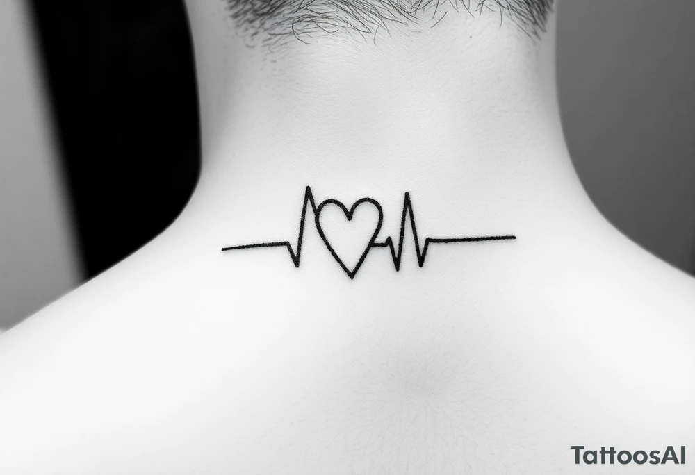 small for ankle - heartbeat pulse voyage tattoo idea