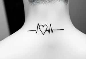 small for ankle - heartbeat pulse voyage tattoo idea