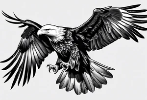 eagle flying up tattoo idea