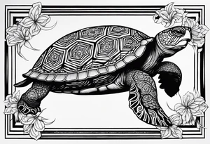 psychedelic turtle tattoo idea