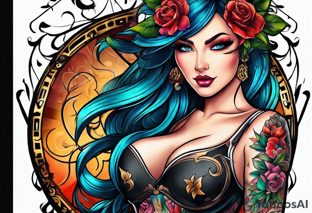 big breast tattoo idea
