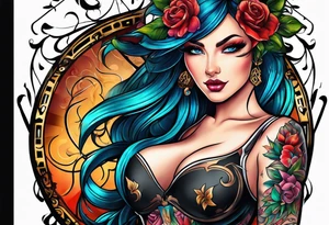 big breast tattoo idea