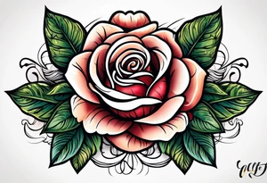 traditional rose tattoo idea