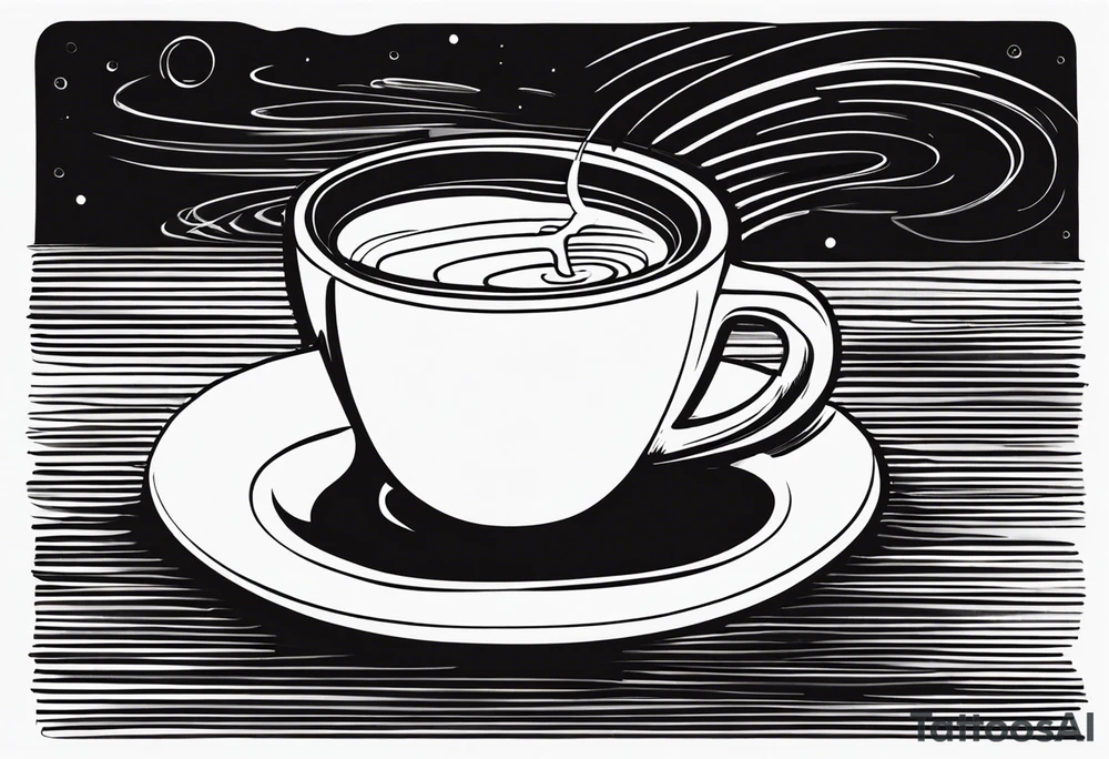 coffee at night tattoo idea