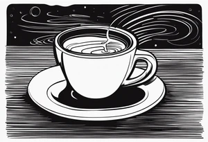 coffee at night tattoo idea
