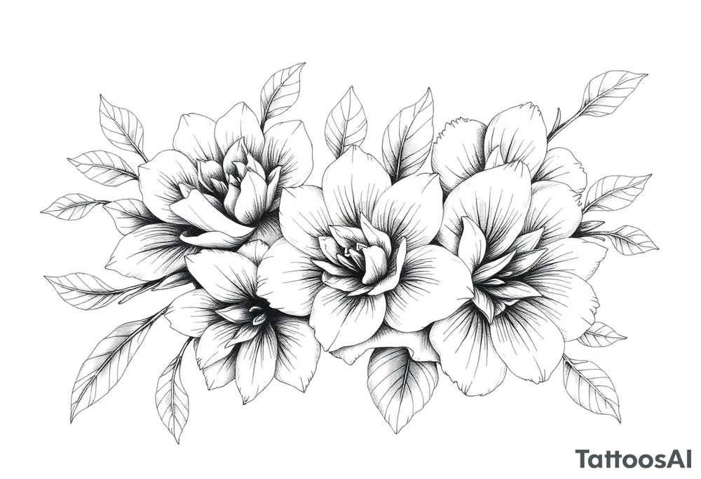 ornaments of flowers, very intricate and detailed tattoo idea