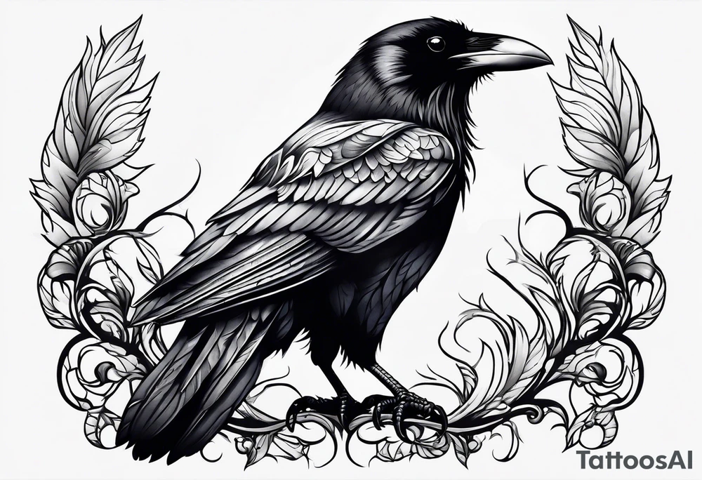 raven tattoo idea