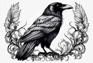 raven tattoo idea