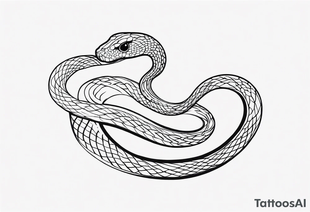 littel snake tattoo idea