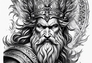 Zeus, Poseidon, Hades, full sleeve tattoo idea