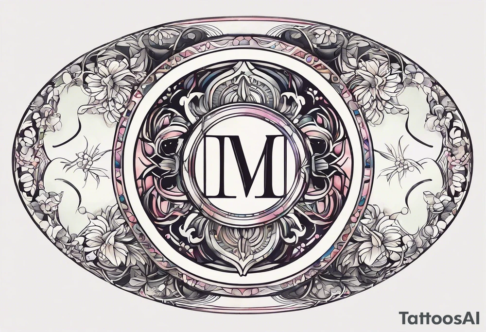 letter delta inside a circle, subtle, girly tattoo idea