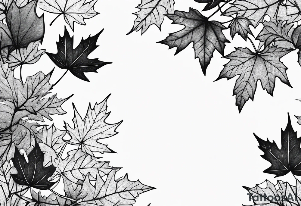 single maple leaf tattoo idea
