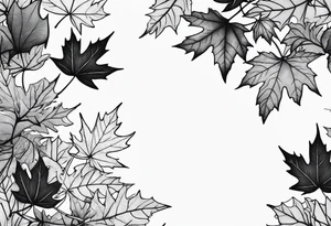 single maple leaf tattoo idea