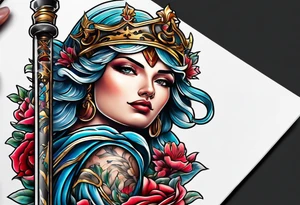 lady justice tattoo idea