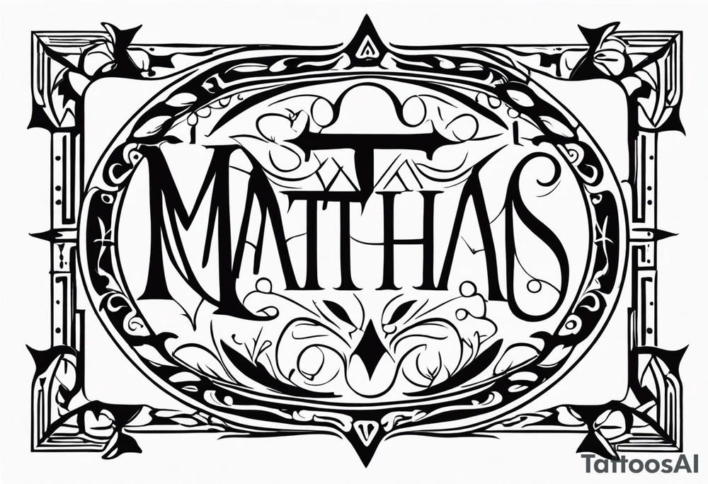 The symbol of Matthias in the bible tattoo idea